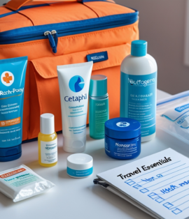 Skincare Products and Packing Essentials for Travel